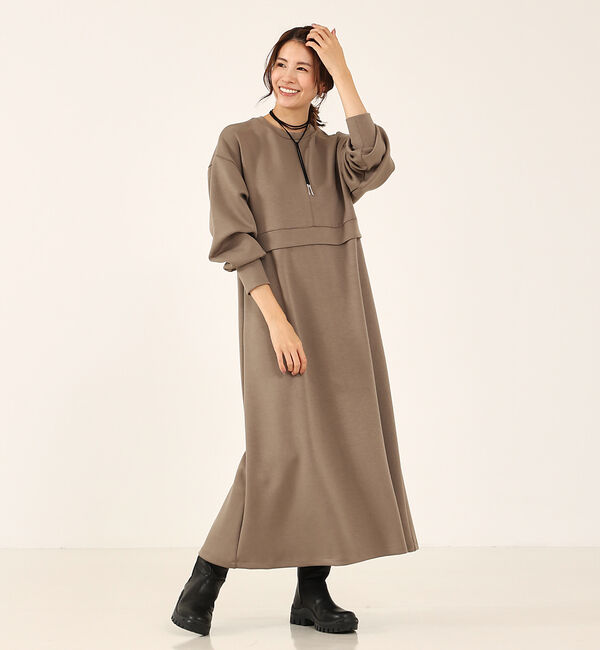 abahouse mavie「【大人のいちまんワンピ】ライトダンボールフレアーワンピ」|ワンピース|