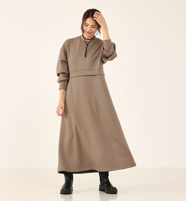 abahouse mavie「【大人のいちまんワンピ】ライトダンボールフレアーワンピ」|ワンピース|