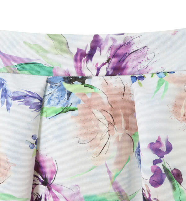 TIARA「花と羽タックフレアスカート」|スカート|