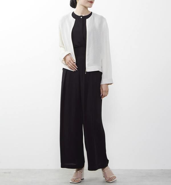 TIARA「タックフレアパンツ」|スラックス|