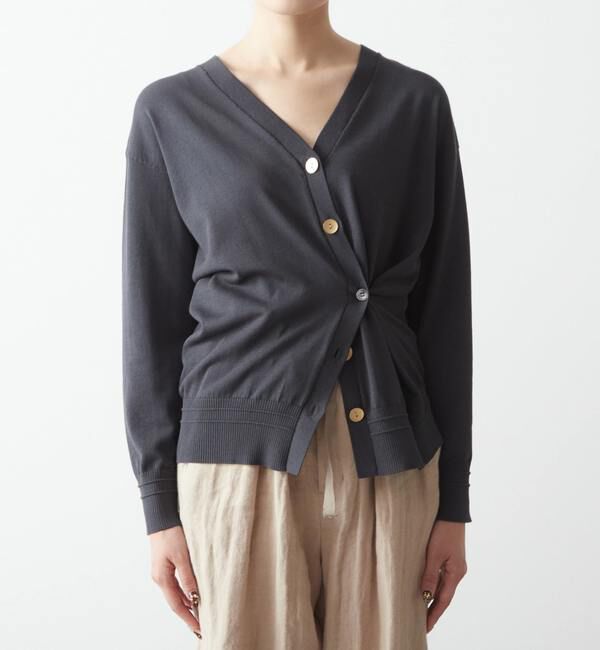 Liesse「アクセント釦カーディガン」|カーディガン|