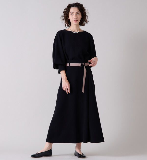 Liesse「バックサテンバイカラーベルトスカート」|スカート|