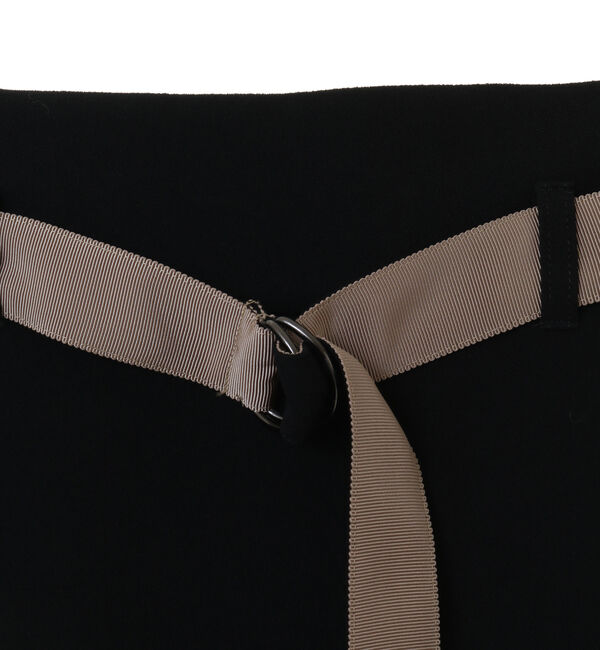 Liesse「バックサテンバイカラーベルトスカート」|スカート|