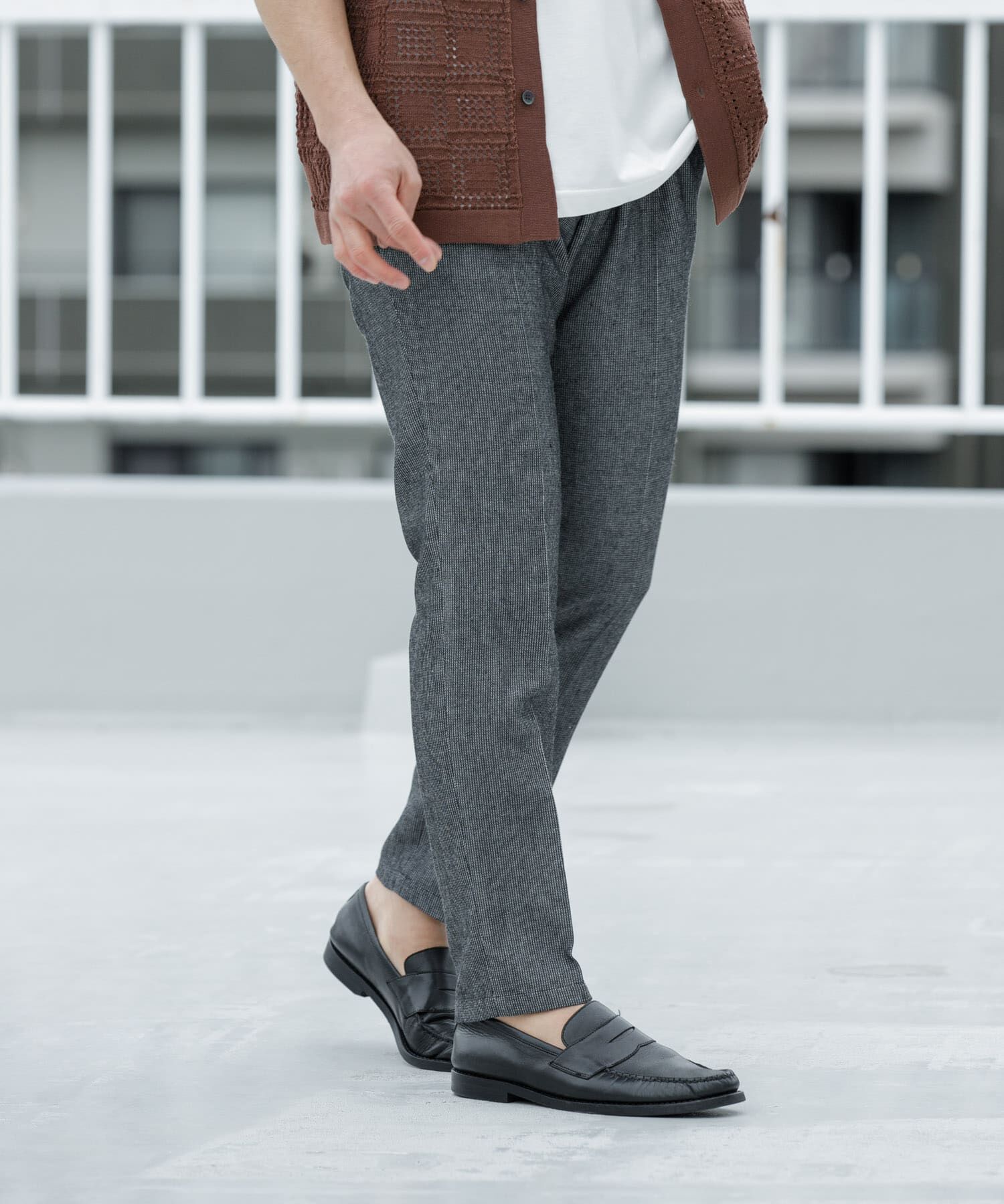 URBAN RESEARCH ROSSO「『WEB限定』サマーツイードイージースラックス」|その他|ブラック