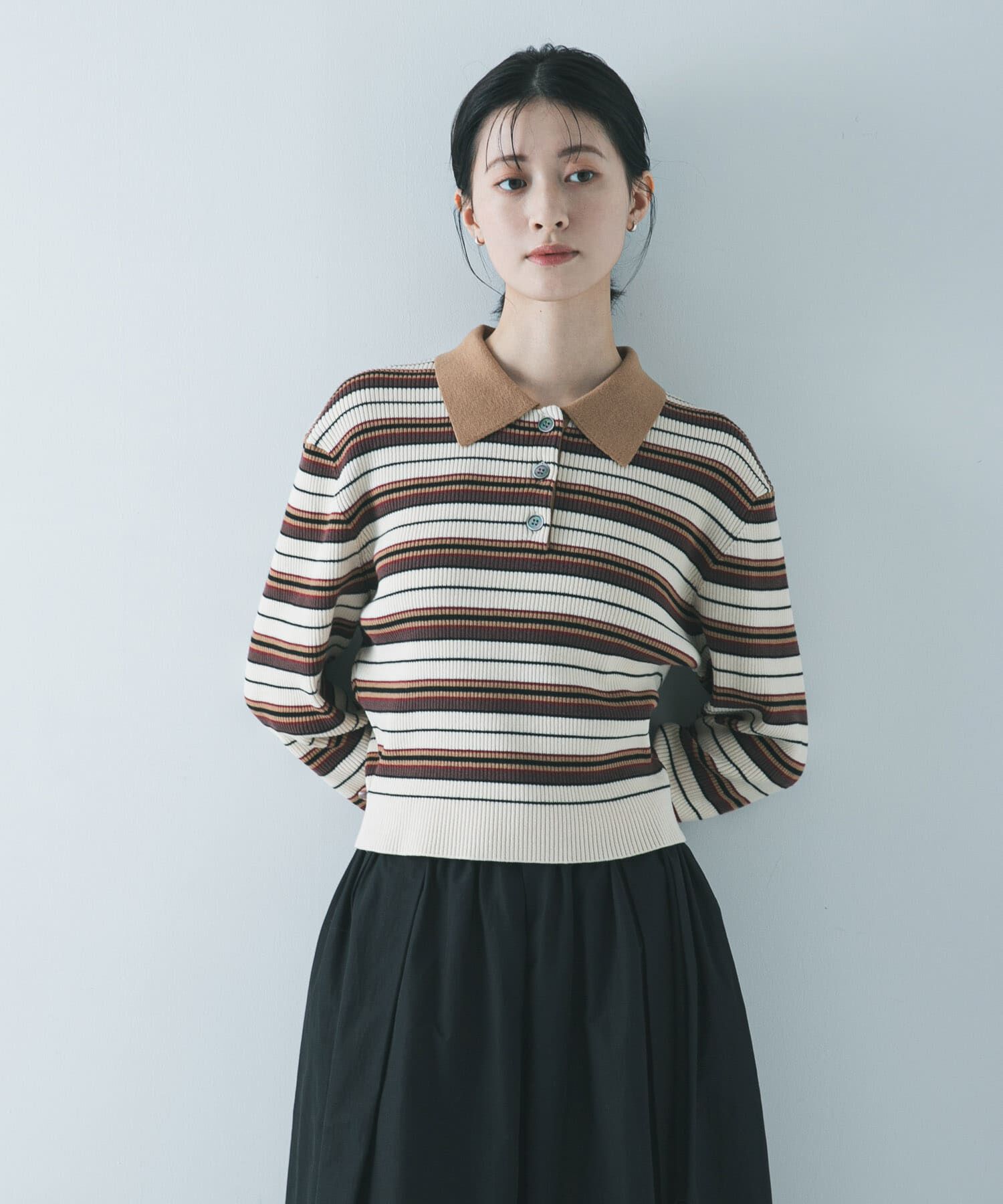 URBAN RESEARCH「コットンシルクポロ衿ニット」|ニット・セーター|