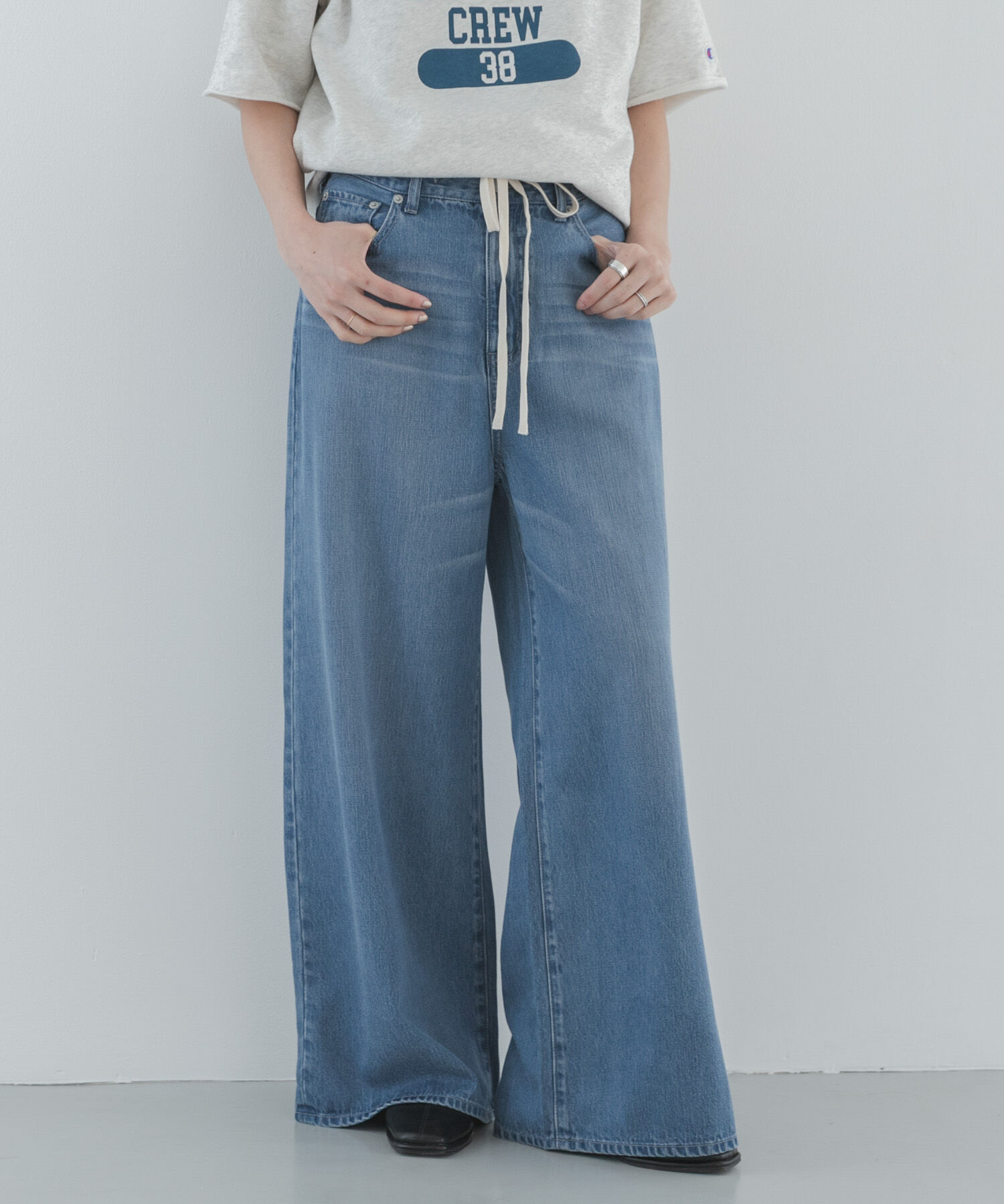 Sonny Label 「リヨセルコットンドロストワイドデニム」|デニム|