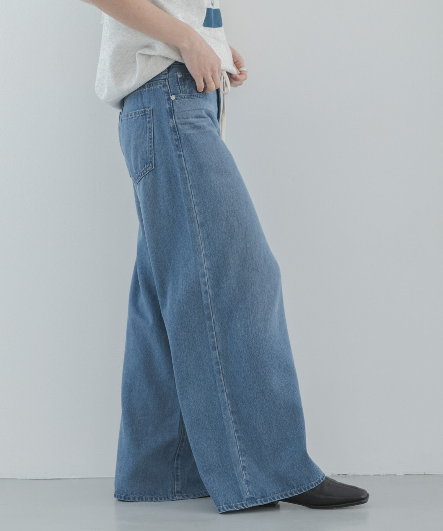 Sonny Label 「リヨセルコットンドロストワイドデニム」|デニム|