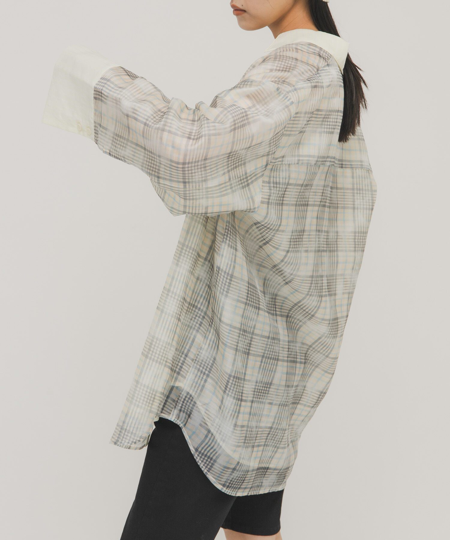  「シアーチェックレイヤードシャツ」|シャツ・ブラウス|