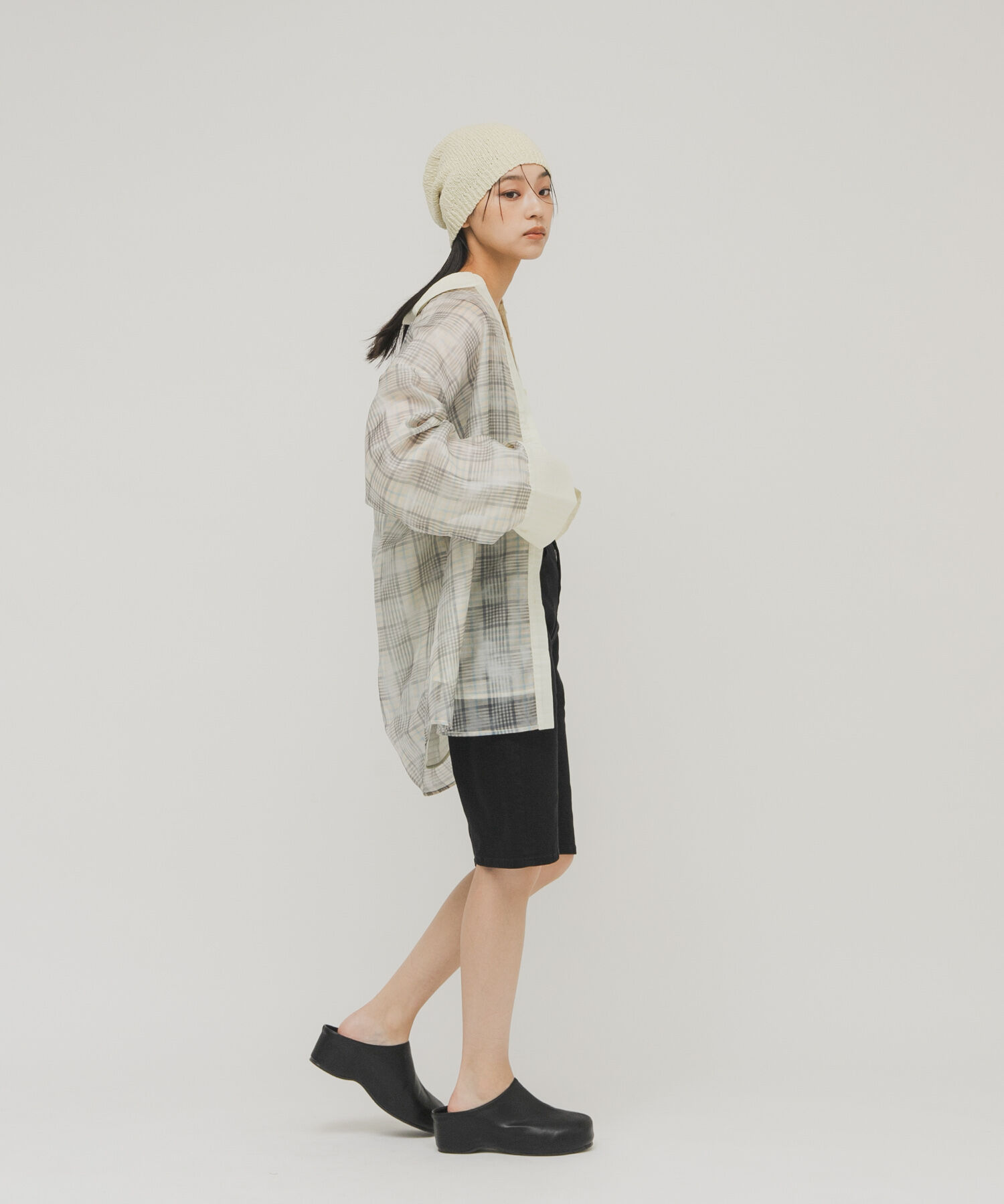  「シアーチェックレイヤードシャツ」|シャツ・ブラウス|