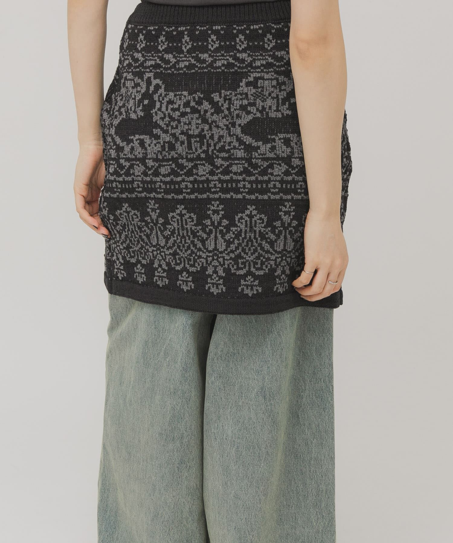  「ジャガードニットスカート」|スカート|