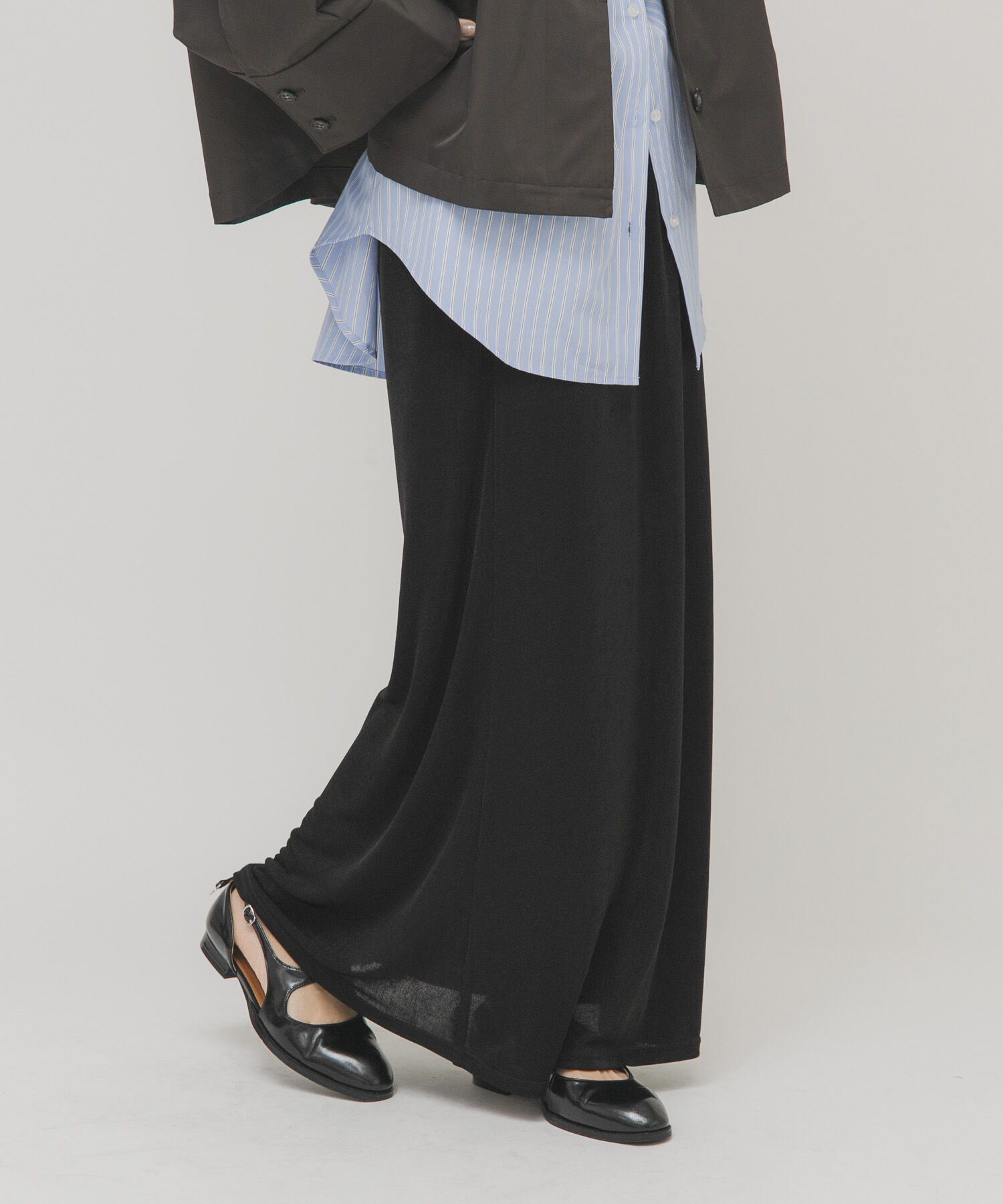  「シャイニーイージースカート」|スカート|ブラック