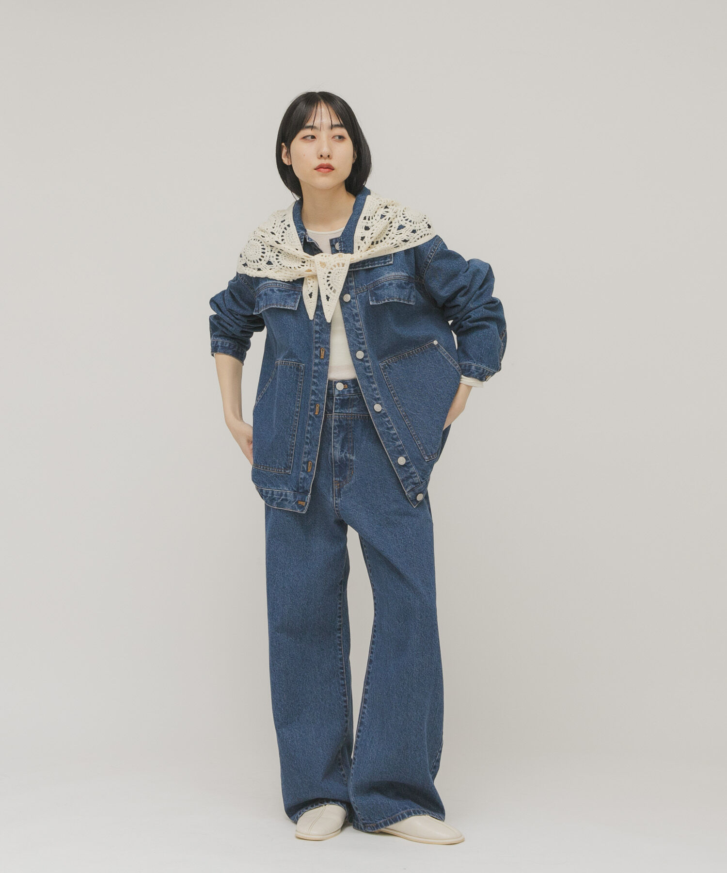  「トライアングルクロシェスカーフ」|バンダナ・スカーフ|