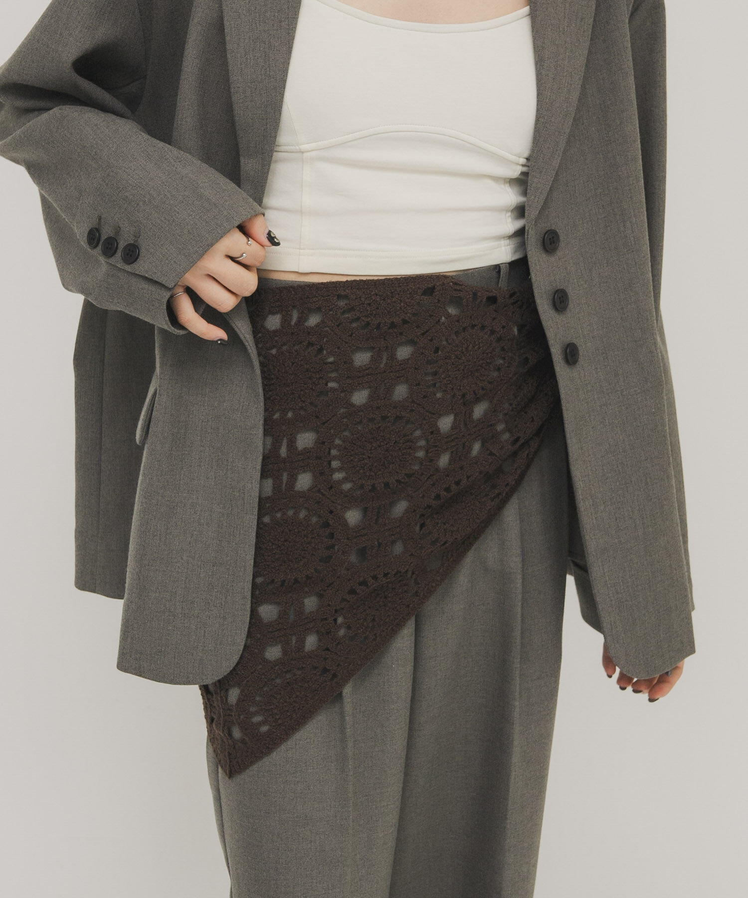  「トライアングルクロシェスカーフ」|バンダナ・スカーフ|