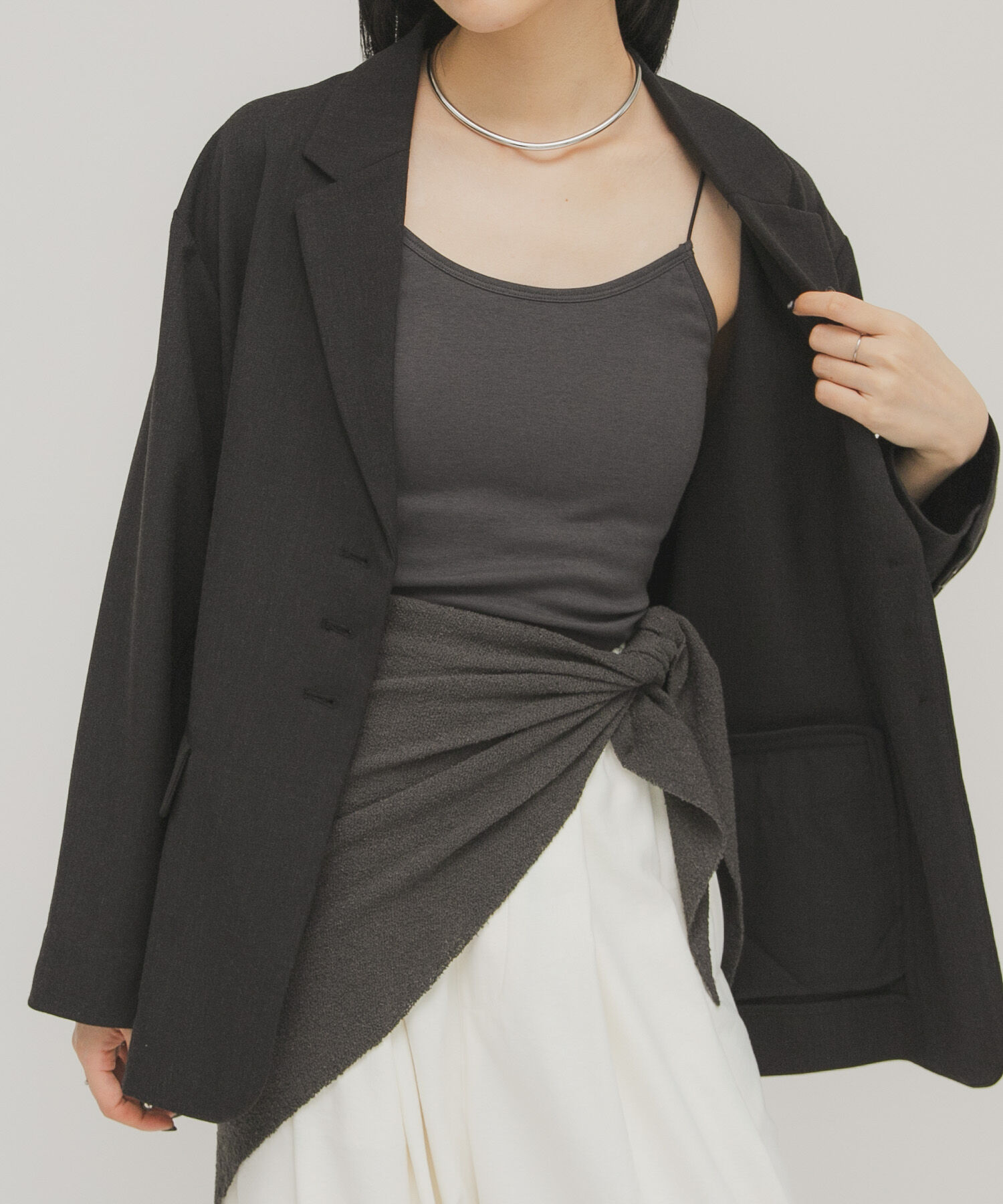  「スパゲティストラップカップ付きキャミ」|キャミソール|