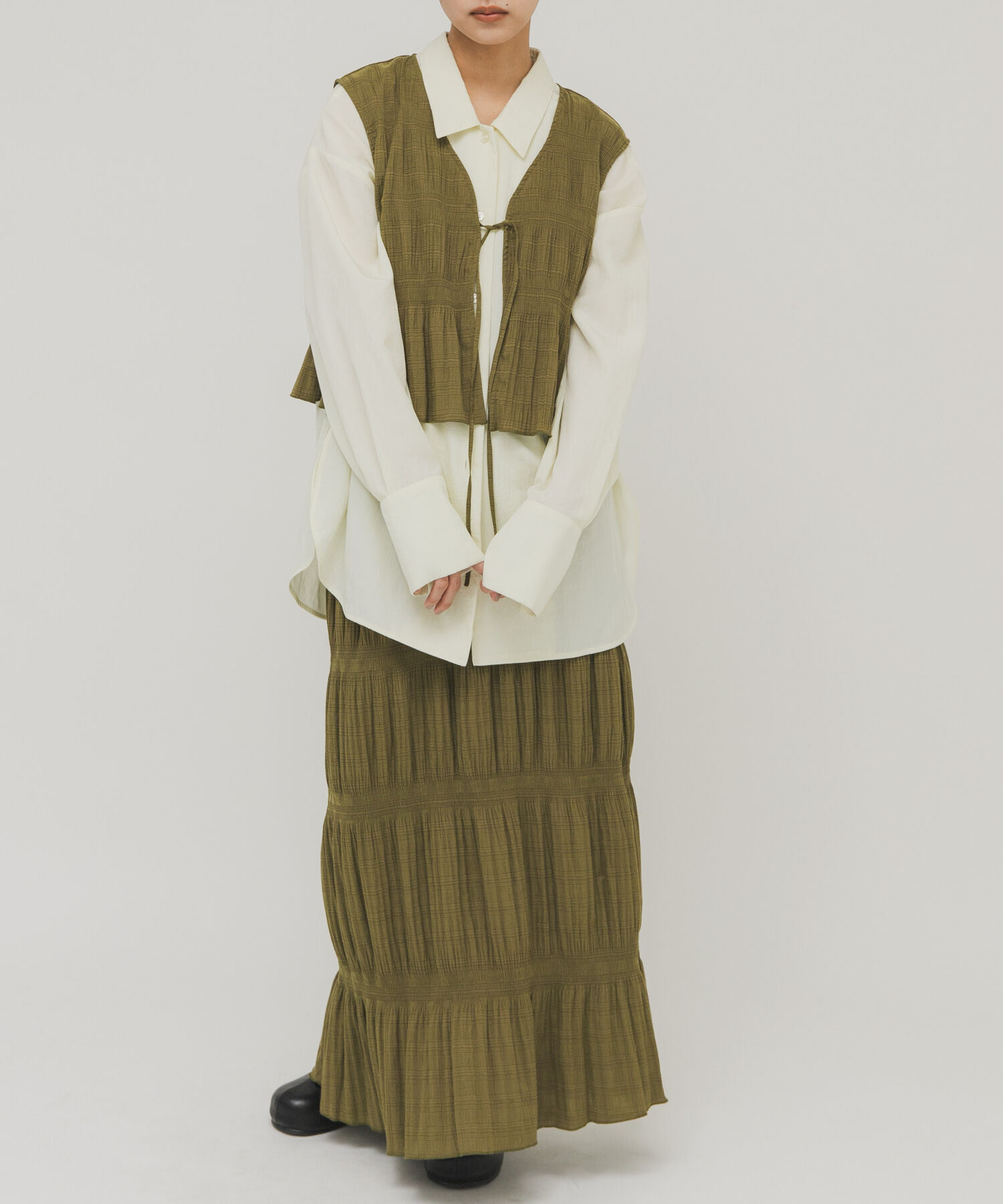  「マジョリカプリーツベストSETスカート」|その他|