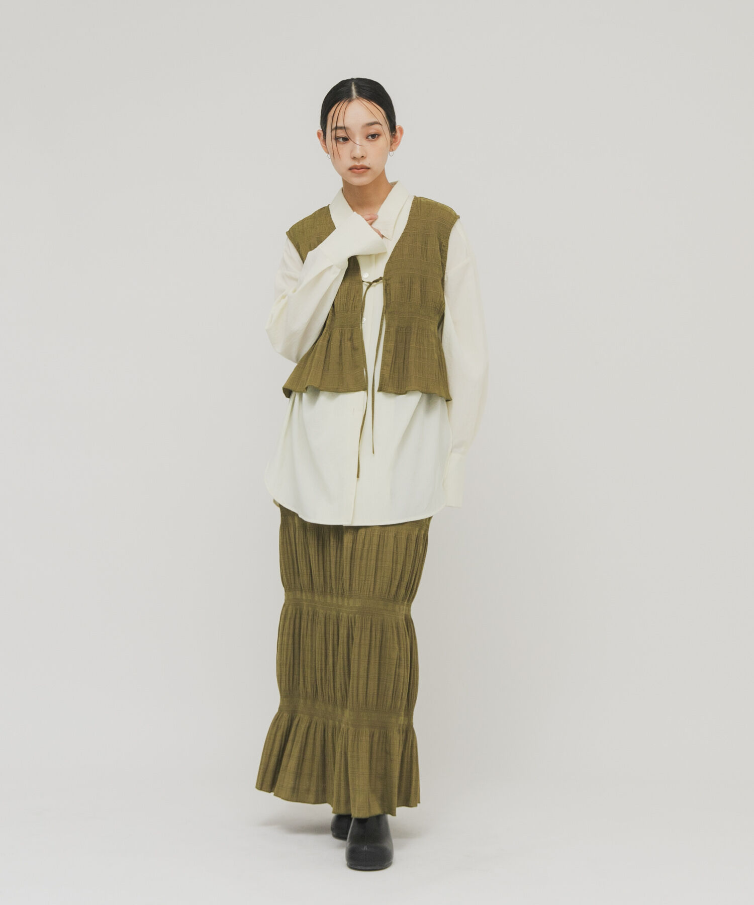  「マジョリカプリーツベストSETスカート」|その他|