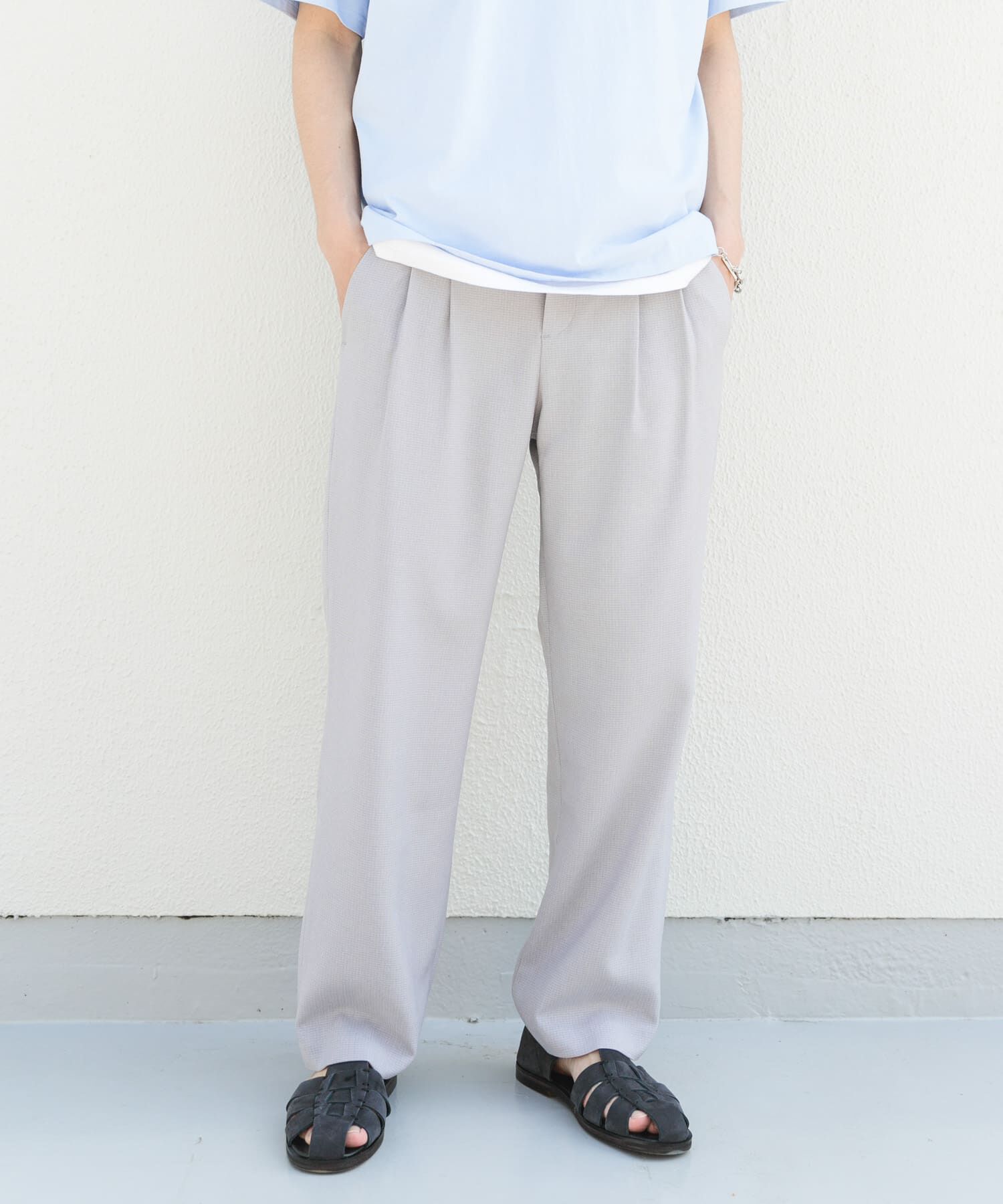 SENSE OF PLACE by URBAN RESEARCH「マイクロチェック2タックワイドスラックス」|その他|