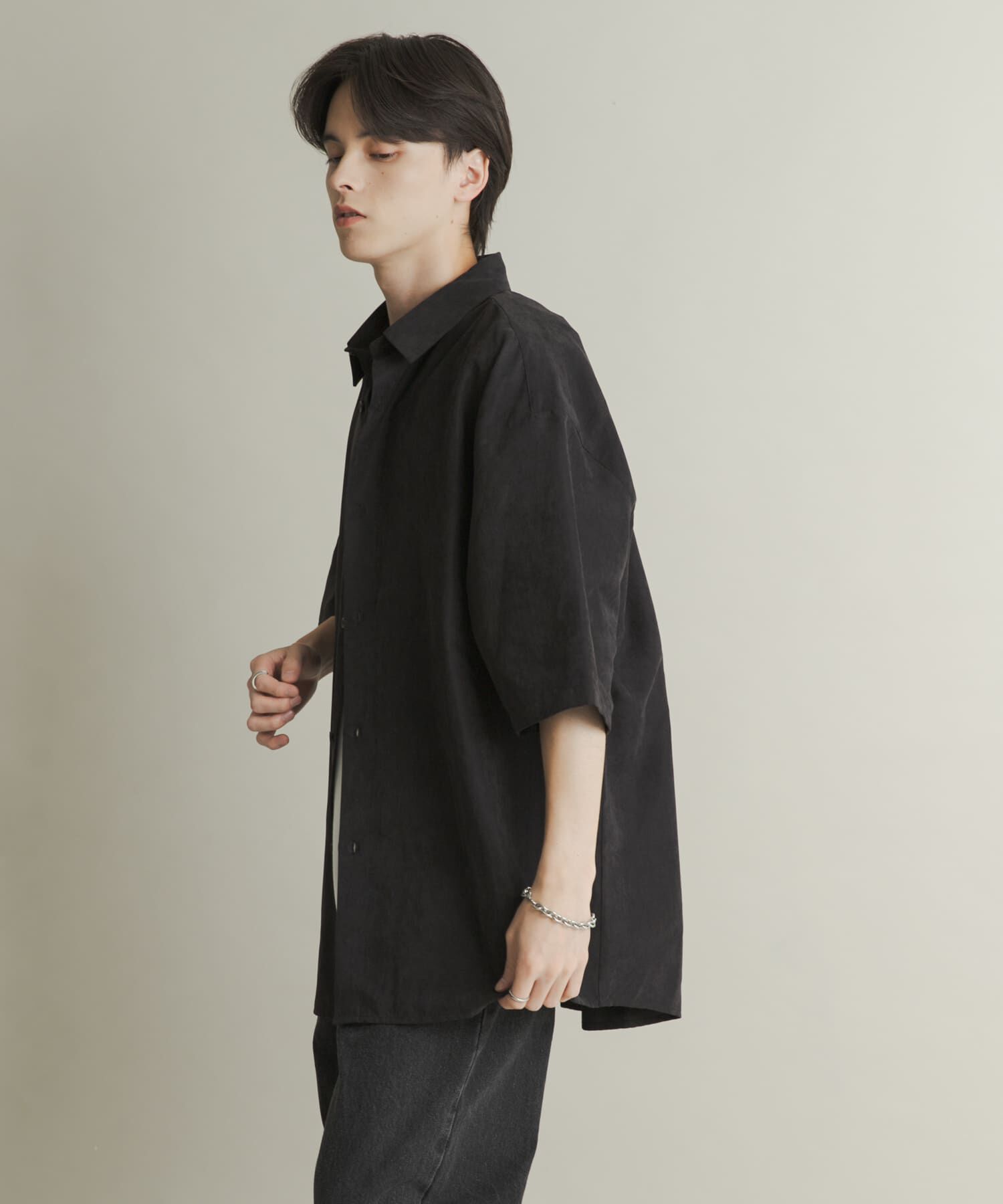 SENSE OF PLACE by URBAN RESEARCH「エクストラルーズピーチサテンショートスリーブシャツ」|シャツ・ブラウス|