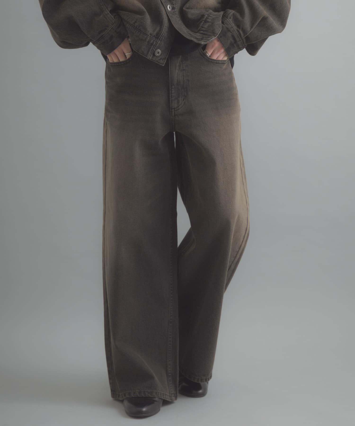 SENSE OF PLACE by URBAN RESEARCH「『一部WEB限定カラー』ヴィンテージライクデニムワイドパンツ」|デニム|