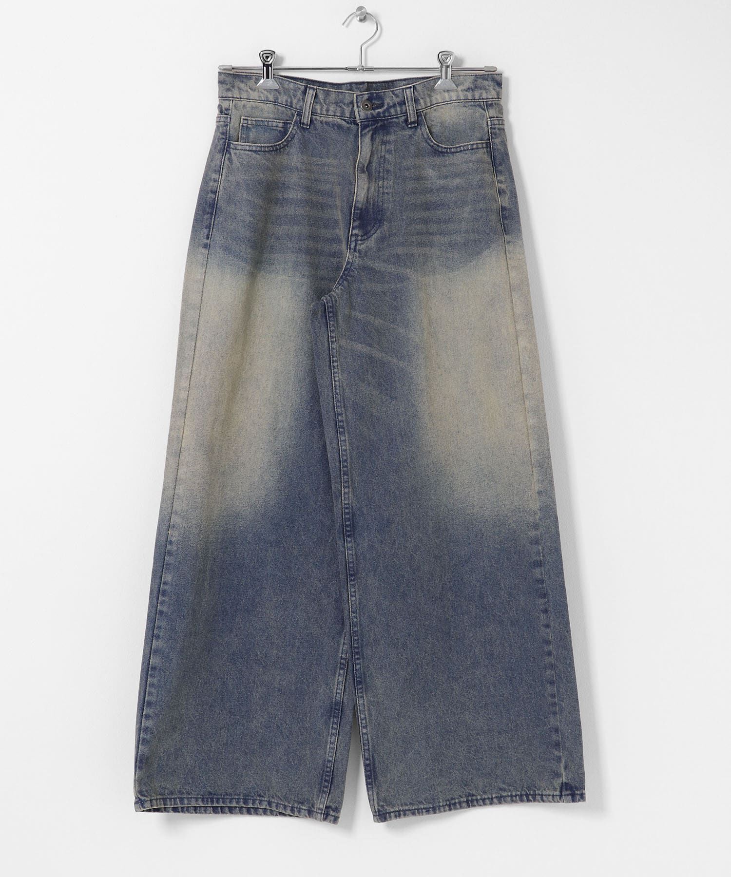 SENSE OF PLACE by URBAN RESEARCH「『一部WEB限定カラー』ヴィンテージライクデニムワイドパンツ」|デニム|