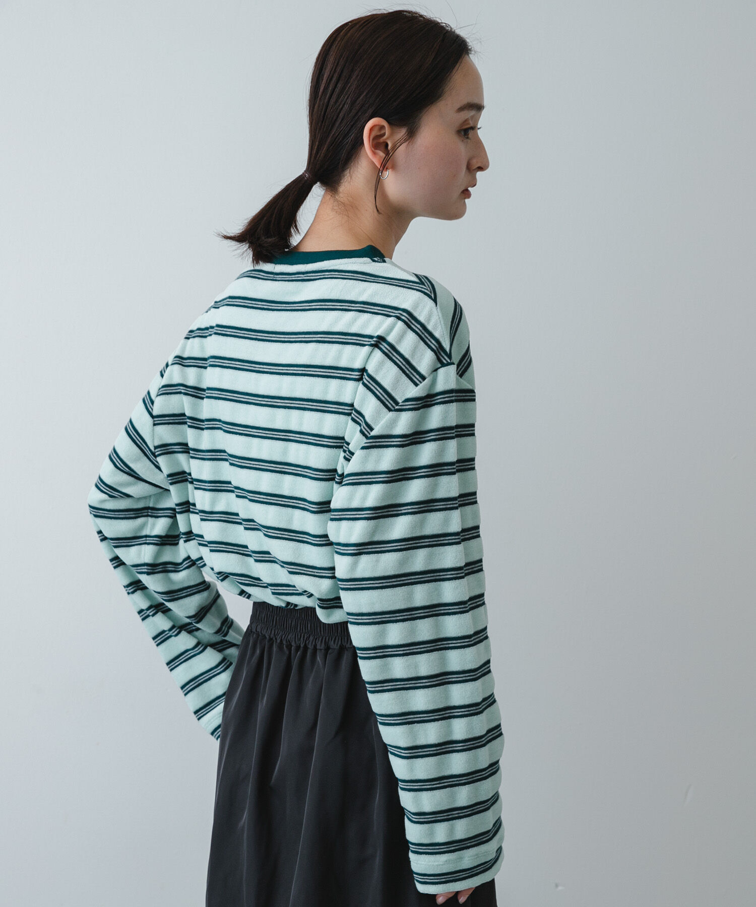 SENSE OF PLACE by URBAN RESEARCH「ベロアボーダーTシャツ」|Tシャツ・カットソー|