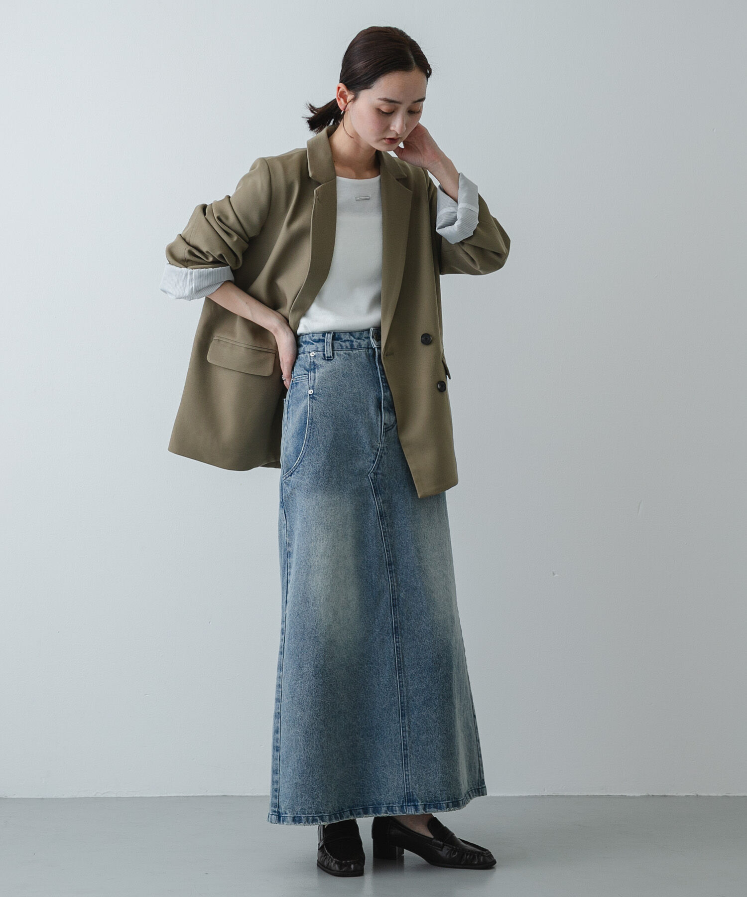 SENSE OF PLACE by URBAN RESEARCH「セミフレアデニムスカート」|スカート|