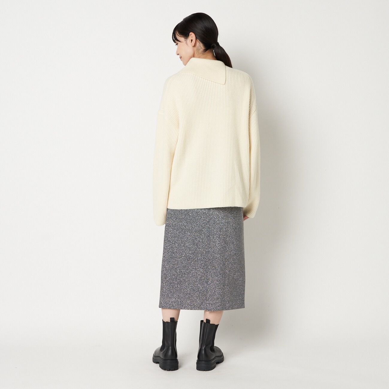 HELIOPOLE「HELIOPOLE GLITTER JERSEY TIGHT SKIRT」|スカート|