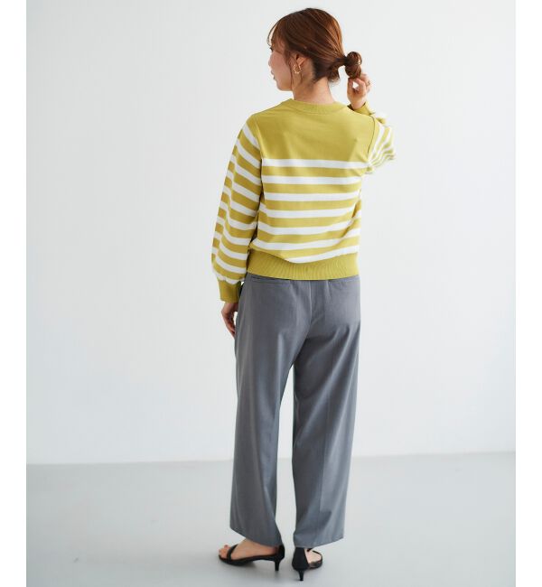 le.coeur blanc「《手洗い可能》パールボタンボリュームスリーブカーディガン」|カーディガン|