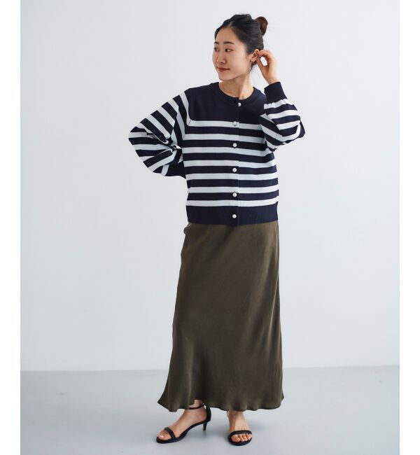 le.coeur blanc「《手洗い可能》パールボタンボリュームスリーブカーディガン」|カーディガン|