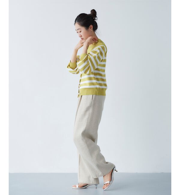 le.coeur blanc「《手洗い可能》パールボタンボリュームスリーブカーディガン」|カーディガン|