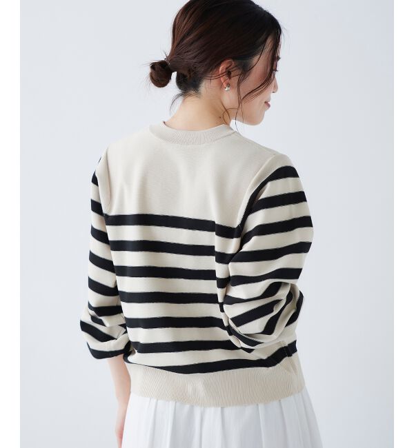 le.coeur blanc「《手洗い可能》パールボタンボリュームスリーブカーディガン」|カーディガン|