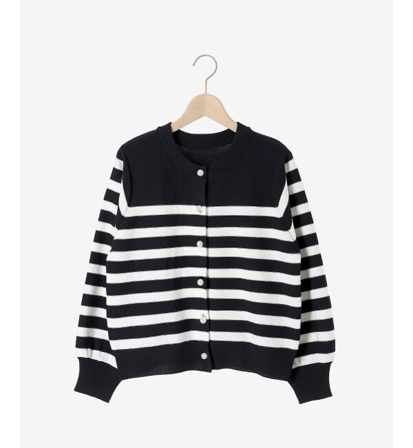 le.coeur blanc「《手洗い可能》パールボタンボリュームスリーブカーディガン」|カーディガン|