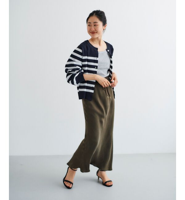 le.coeur blanc「《手洗い可能》パールボタンボリュームスリーブカーディガン」|カーディガン|