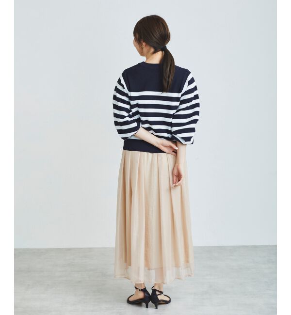 le.coeur blanc「《手洗い可能》パールボタンボリュームスリーブカーディガン」|カーディガン|