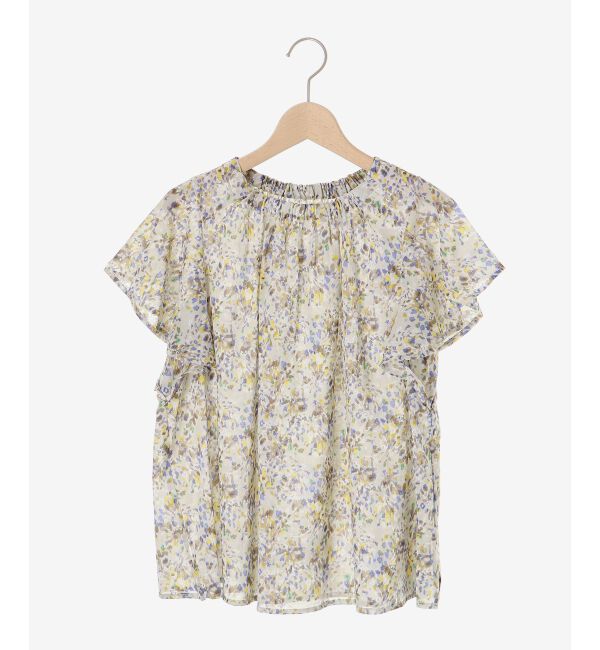  「フラワープリントフレアスリーブブラウス」|シャツ・ブラウス|