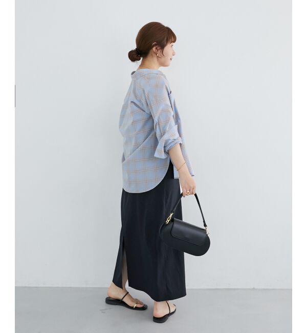  「《手洗い可能》シアーチェック2wayシャツ」|シャツ・ブラウス|