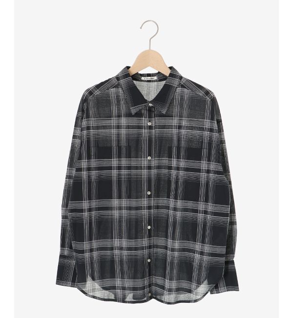  「《手洗い可能》シアーチェック2wayシャツ」|シャツ・ブラウス|