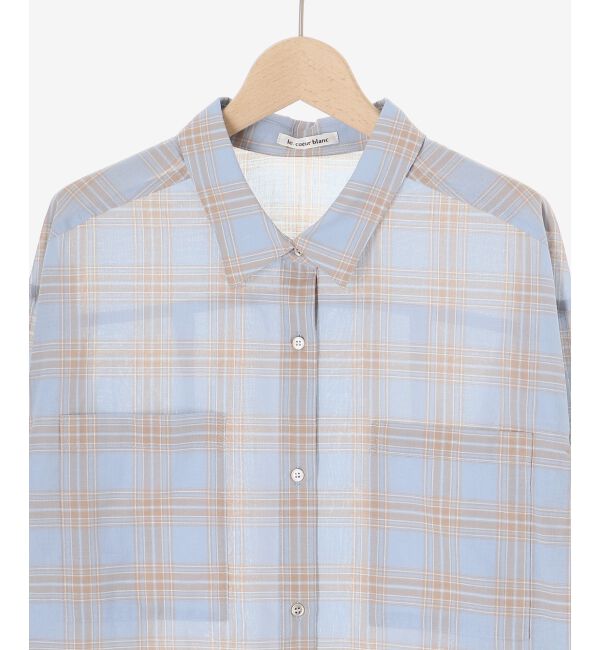  「《手洗い可能》シアーチェック2wayシャツ」|シャツ・ブラウス|