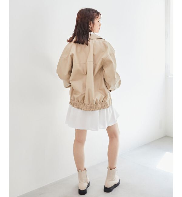 MAJESTICLEGON「フェイクレザーオーバーブルゾン」|ブルゾン・スタジャン|