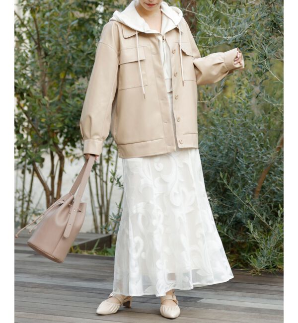 MAJESTICLEGON「フェイクレザーオーバーブルゾン」|ブルゾン・スタジャン|