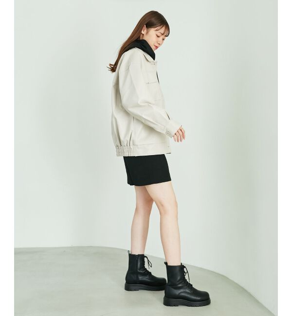 MAJESTICLEGON「フェイクレザーオーバーブルゾン」|ブルゾン・スタジャン|