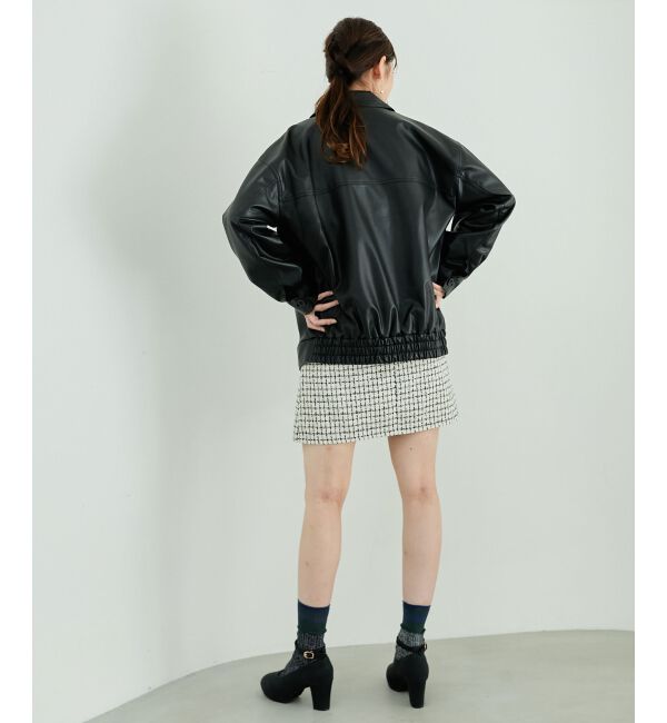 MAJESTICLEGON「フェイクレザーオーバーブルゾン」|ブルゾン・スタジャン|