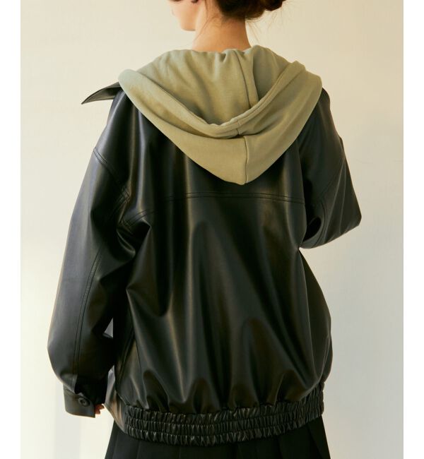 MAJESTICLEGON「フェイクレザーオーバーブルゾン」|ブルゾン・スタジャン|