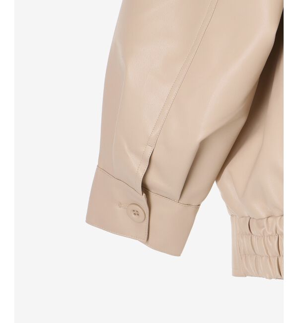 MAJESTICLEGON「フェイクレザーオーバーブルゾン」|ブルゾン・スタジャン|