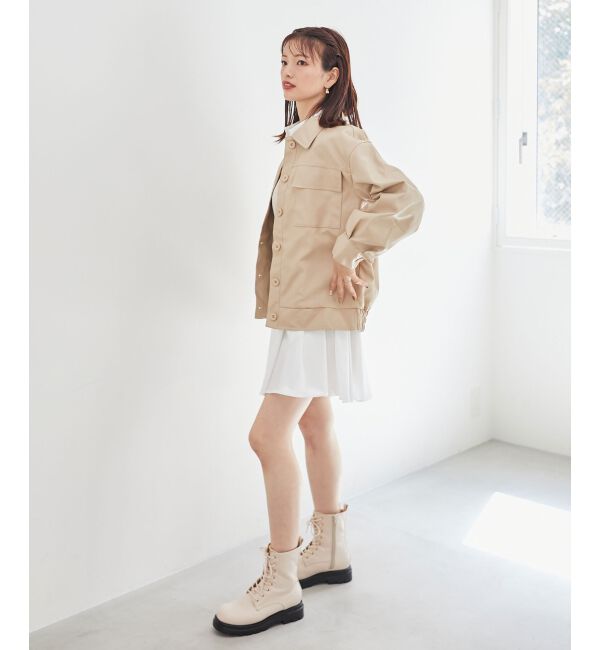 MAJESTICLEGON「フェイクレザーオーバーブルゾン」|ブルゾン・スタジャン|