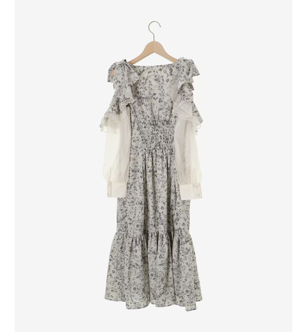 MAJESTICLEGON「フリルリボン肩あきワンピース」|ワンピース|