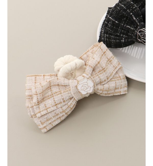  「モチーフ付きツイードバレッタ」|その他|