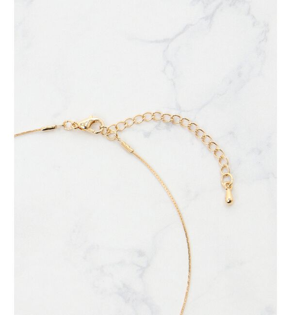  「2連パール&times;リボンネックレス」|ネックレス|