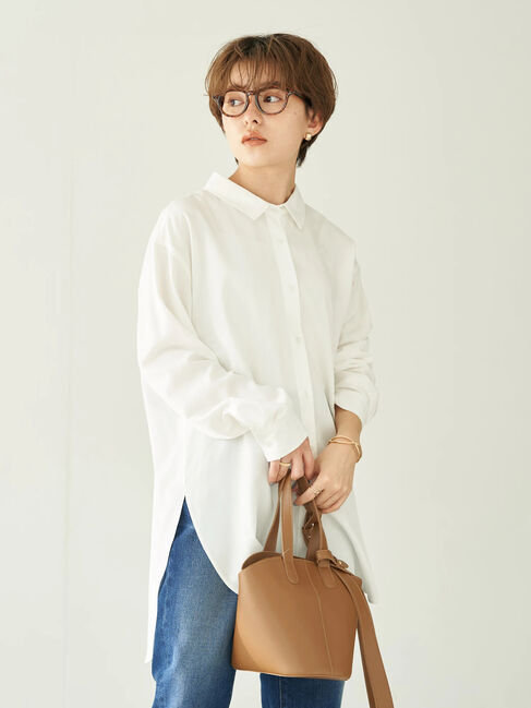 earth music&ecology「微起毛シャツチュニック」|チュニック|