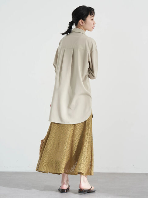 earth music&ecology「リーフ柄レーススカート」|スカート|